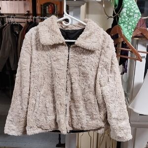 Tally Ho Reversible Women's Tan/Brown Teddy Jacket